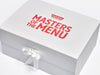 Heinz Masters of the Menu Red Screen Printed Design on A3 Deep Changeable Ribbon White Gift Boxes