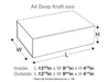 Sample Natural Kraft A4 Deep Gift Box Assembled Size Imperial