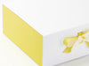 Lemon Yellow FAB Sides and Ribbon Featured on White Gift Box