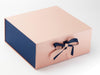 Sample Navy Textured FAB Sides® Featured on Rose Gold Gift Box