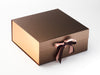 Rose Copper FAB Sides® Featured on Bronze Gift Box with Rose Gold Sparkle Double Ribbon