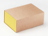 Lemon Yellow FAB Sides® Decorative Side Panels Featured on Natural Kraft A5 Deep Gift Box
