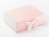White Matt FAB Sides® Featured on Pale Pink A4 Deep Gift Box with White Double Ribbon