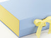 Lemon Yellow FAB Sides® Featured on Pale Blue A4 Deep Gift Box with Lemon Yellow Double Ribbon