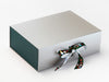 Silver Gift Box Featuring Enchanted Forest Ribbon and Hunter Green FAB Sides®
