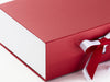 White Gloss FAB Sides® Featured on Red Gift Box with White Metallic Sparkle Ribbon