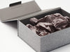 Gray Linen Gift Box Featured with Slate Gray Tissue Paper