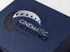 Navy Blue Gift Box Featuring Custom 2 Color Foil Logo To Lid