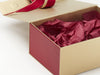 Claret Tissue Paper Featured in Gold Gift Box with Claret FAB Sides®