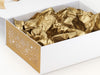 Gold Tissue Paper Featured with Gold Snowflake FAB Sides® Featured on White A4 Deep Gift Box