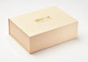 Hessian Linen Gift Box with Gold Foil Logo