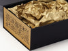 Gold Tissue Paper Featured with Gold Snowflake FAB Sides® on Black A4 Deep Gift Box