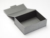 Gray Linen A4 Deep No Magnet Gift Box Assembled Open