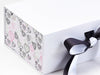 Love Doodle FAB Sides® Decorative Side Panels on White Gift Box with Charcoal Double Ribbon