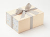 Hessian Linen A5 Deep Gift Box with Heffalump FAB Sides® with Silver Grey Ribbon