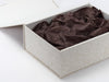 Dark Chocolate Tissue Paper Featured in Natural Linen Gift Box
