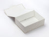 Natural Linen A4 Deep Gift Box Assembled Open