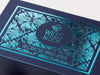 Navy Blue Gift Box Featuring Custom Foil Logo to Lid