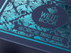 Navy Blue Gift Box with Custom Turquoise Foil Printed Logo