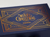 Navy Blue Gift Box with Custom Printed Copper Foil Logo