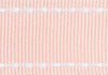 Pale Pink Grosgrain Ribbon with White Saddle Stitched Edges