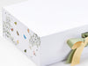 Butterfly Bonanza FAB Sides® Featured on White Gift Box with Spring Moss and Chamois Double Ribbon
