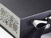 Silver Snowflake FAB Sides® Featured on Black Gift Box with Silver Metallic Sparkle Double Ribbon