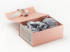Silver Tissue Paper Featured with Silver Snowflakes FAB Sides® on Rose Gold A Deep Gift Box