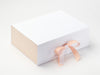 Hessian Linen Fabric FAB Sides® Featured with Peach Fuzz Ribbon