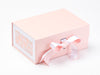 White Satin Double Ribbon with White Heart FAB Sides® Featured on Pale Pink A5 Deep Gift Box