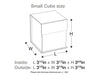 Rose Gold Small Cube Gift Box Sample Assembled Size in Inches