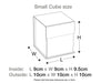 White Small Cube Gift Box Sample Assembled Size in Centimeters