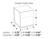 Large Cube Gift Box Size Line Drawing with dimensions