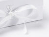 White A5 Deep magnetic Gift Box front ribbon detail