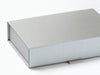 Silver A6 Shallow Gift  Box Magnetic Front Flap Detail