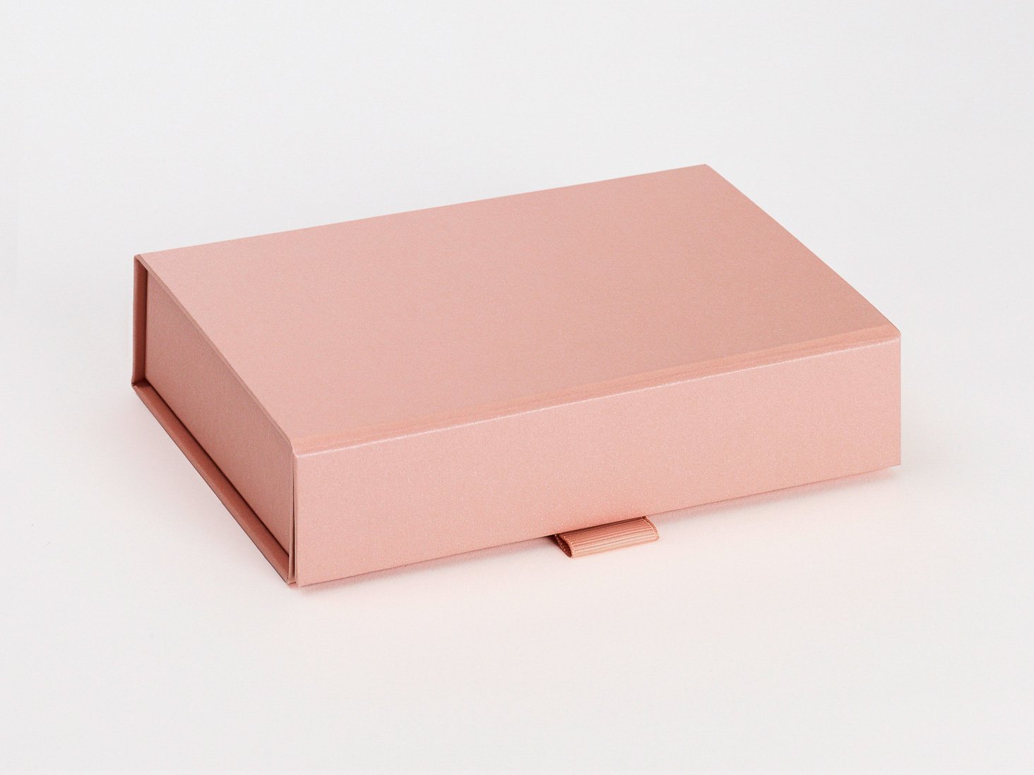 Rose Gold A6 Shallow Folding Gift Box from Foldabox