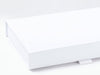 White A5 Shallow Gift Box Sample Ribbon Tab Detail