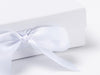 White Medium Gift Hamper Box Sample Ribbon Detail