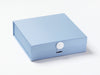Pale Blue Gift Box Featured with White Facet Dome Decorative Closure
