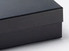 Medium Black gift box magnetic front closure detail from Foldabox USA
