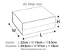 Silver A5 Deep Gift Box Sample Assembled Size in Centimeters