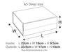 White A5 Deep Gift Box Assembled Size in Centimeters