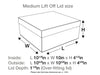 White Medium Lift Off Lid Gift Box Assembled Size in Inches
