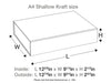 Natural Kraft A4 Shallow Gift Box Sample Assembled Size in Inches