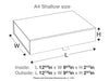 Silver A4 Shallow Gift Box Size Assembled Size in Inches