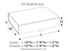 Black A4 Shallow Gift Box Assembled Size in Inches