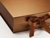 Copper Large Luxury Gift Box Ribbon Detail