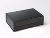 A4 Deep Black Folding Gift Box no ribbon from Foldabox