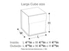 White Large Cube Gift Box Assembled Size in Inches