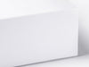 Extra Large White Gift Box Magnetic Closure Detail from Foldabox USA